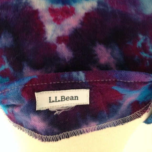 Vintage 90s LL Bean Linen Dress Tie Dye size M - Picture 14 of 15